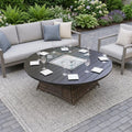 50000 BTU 325" Brown Aluminum Propane Round Fire Pit