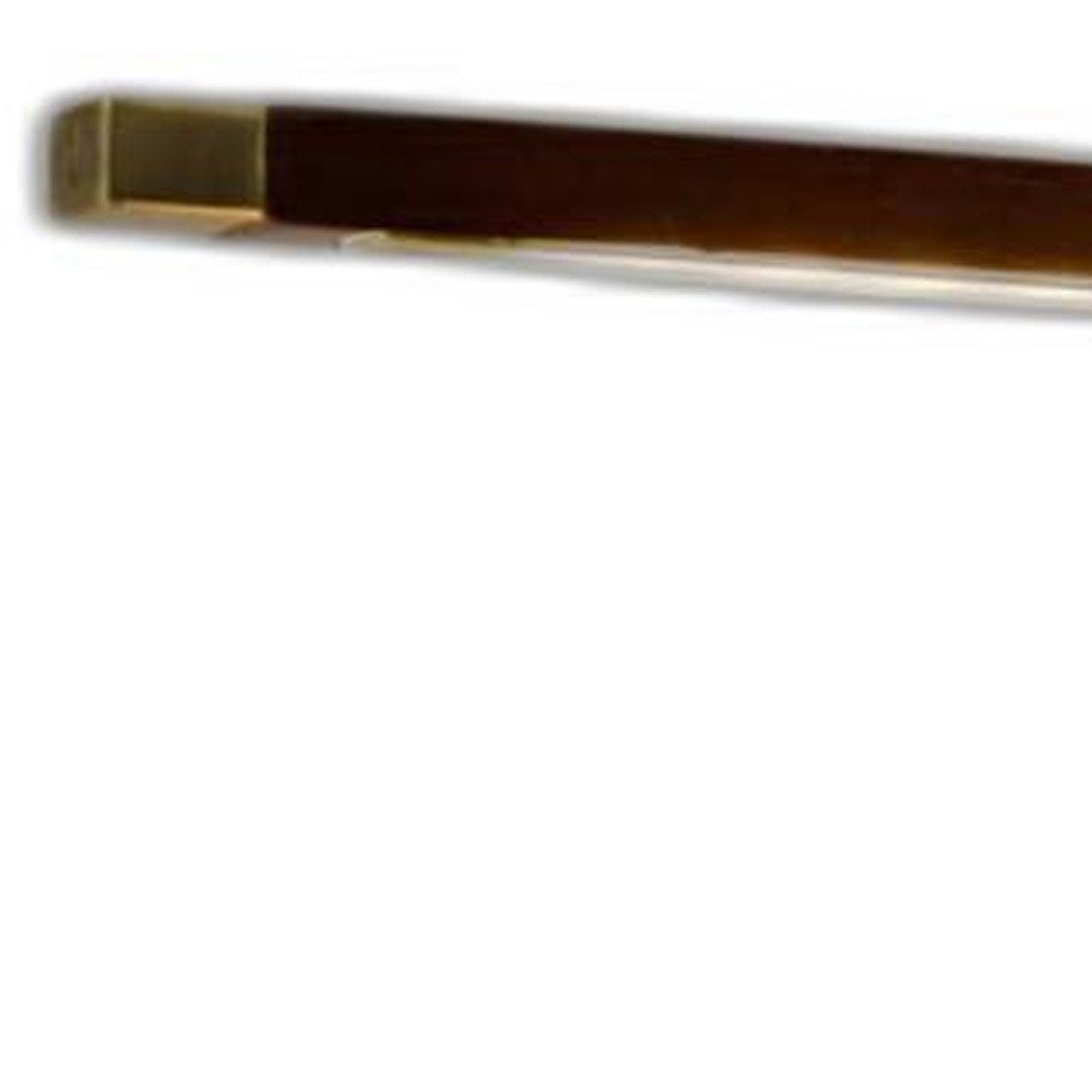 Walnut Wood Finish And Antique Brass Metal Adjustable Led Desk Lamp With Usb Port on a white background