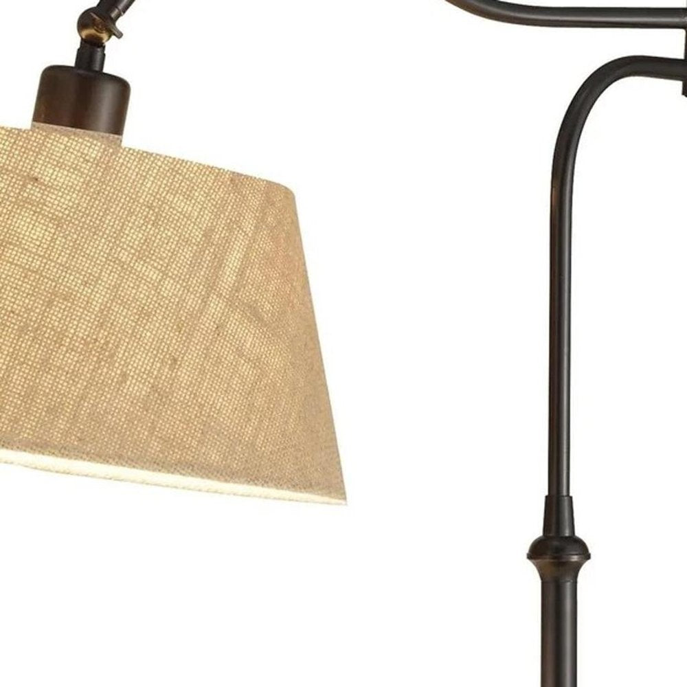 27" Black Desk Lamp With Empire Shade. Lamp isolated on a plain white background, in a black finish.