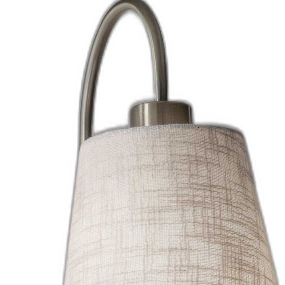 Antique Brass And Black Metal USB Charging Station Wall Lamp With Wood Shelf on a white background