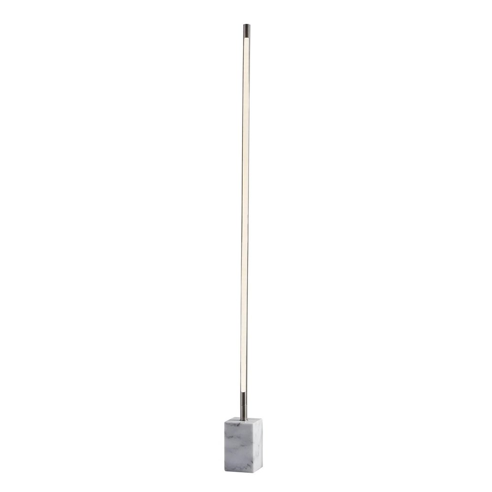 Brass Genuine Marble And Glass Column Floor Lamp on a white background