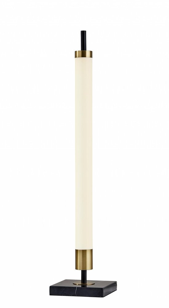 30" Black Marble Metal Standard Table Lamp. Table lamp isolated on a plain white background, in a black metal finish.