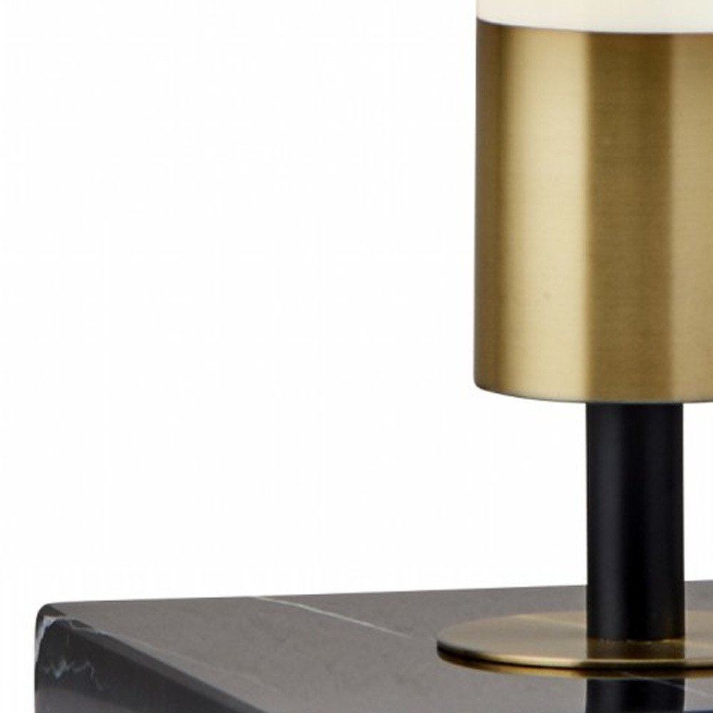 30" Black Marble Metal Standard Table Lamp. Table lamp in black metal.