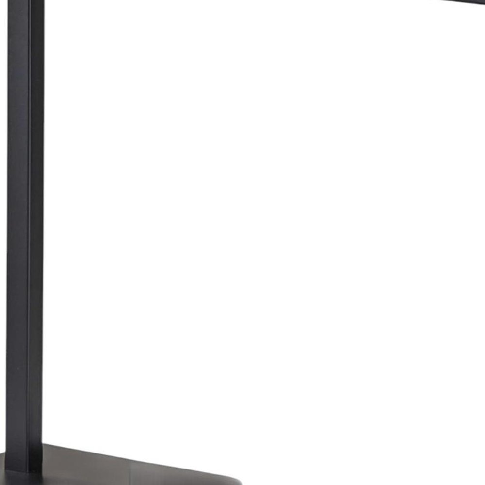 Slender Bar Black Metal Led Charging Desk Light on a white background