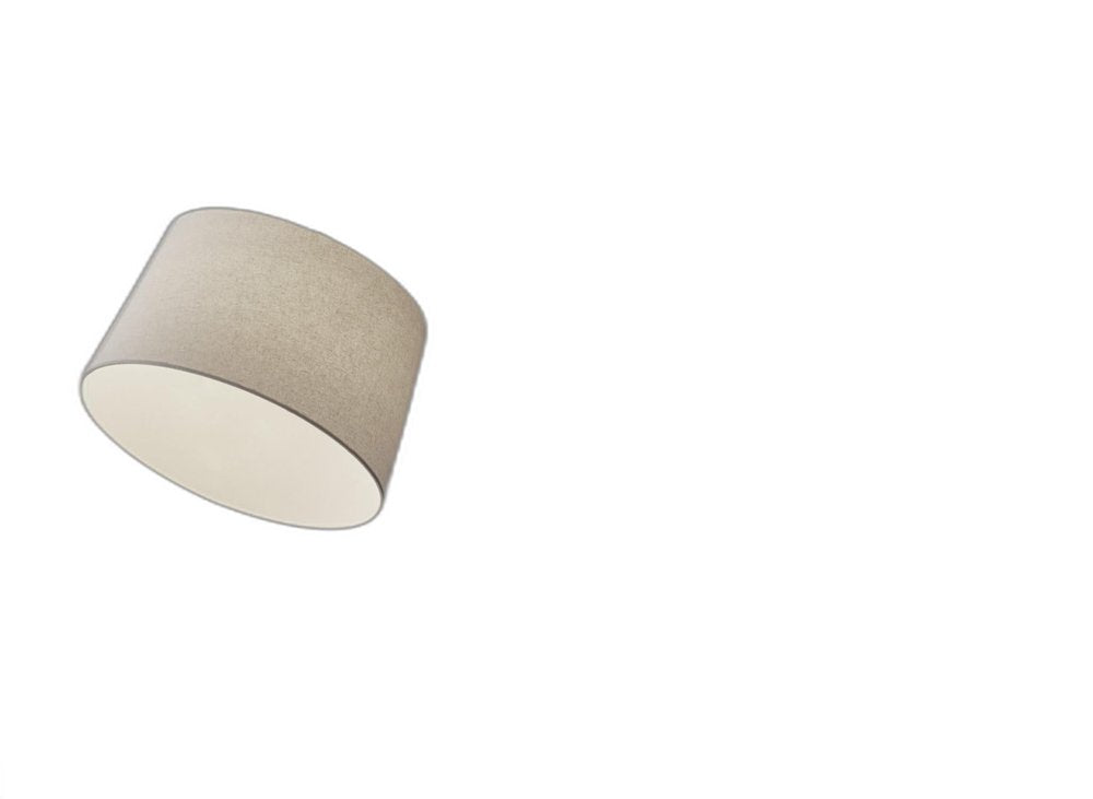 83" Silver Arc Floor Lamp With White Linen Empire Shade on a white background