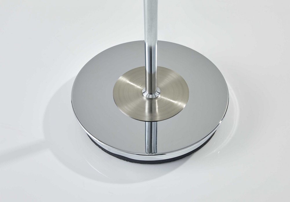 72" Silver With White Glass Shade on a white background