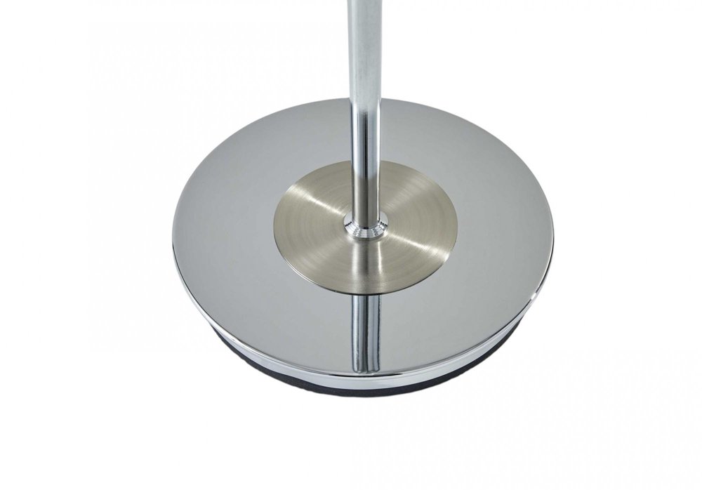 72" Silver With White Glass Shade on a white background