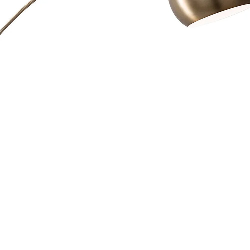 78" Silver Arc Floor Lamp With Silver Metal Bowl Shade on a white background