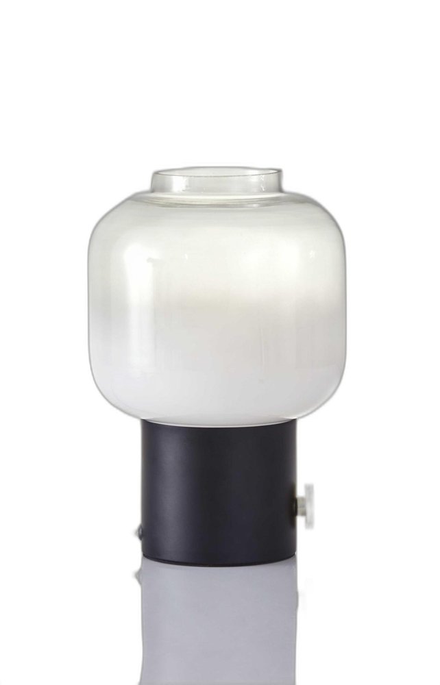 Mod Pod Black Glass Table Lamp on a white background
