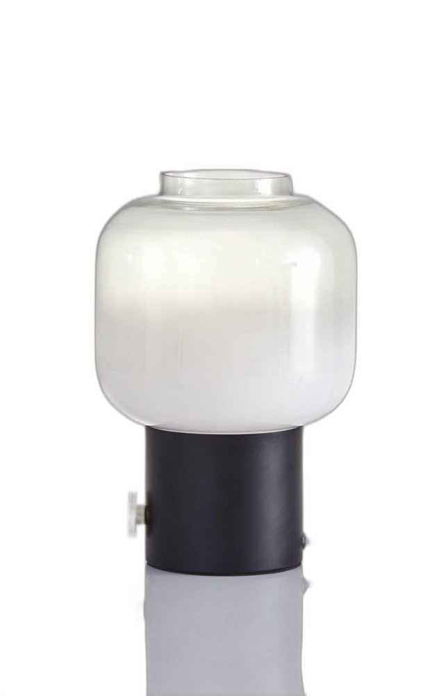 Mod Pod Black Glass Table Lamp on a white background