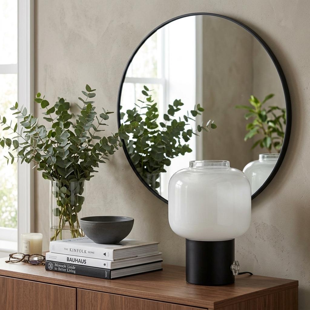 Mod Pod Black Glass Table Lamp
