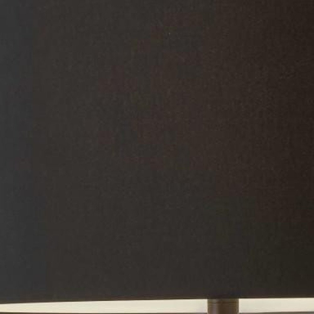 Black Metal Tripod Floor Lamp With Black Fabric Drum Shade - 61.50" H x 21.00" W x 21.00" D