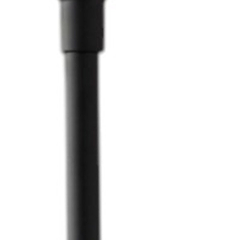 73" Black And White Torchiere Floor Lamp With White Acrylic Cone Shade on a white background