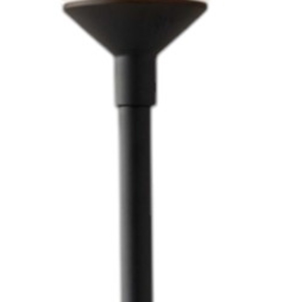 73" Black And White Torchiere Floor Lamp With White Acrylic Cone Shade on a white background