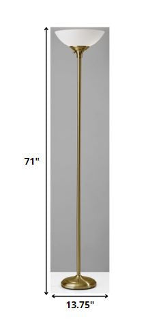 Brass Metal With White Shade on a white background