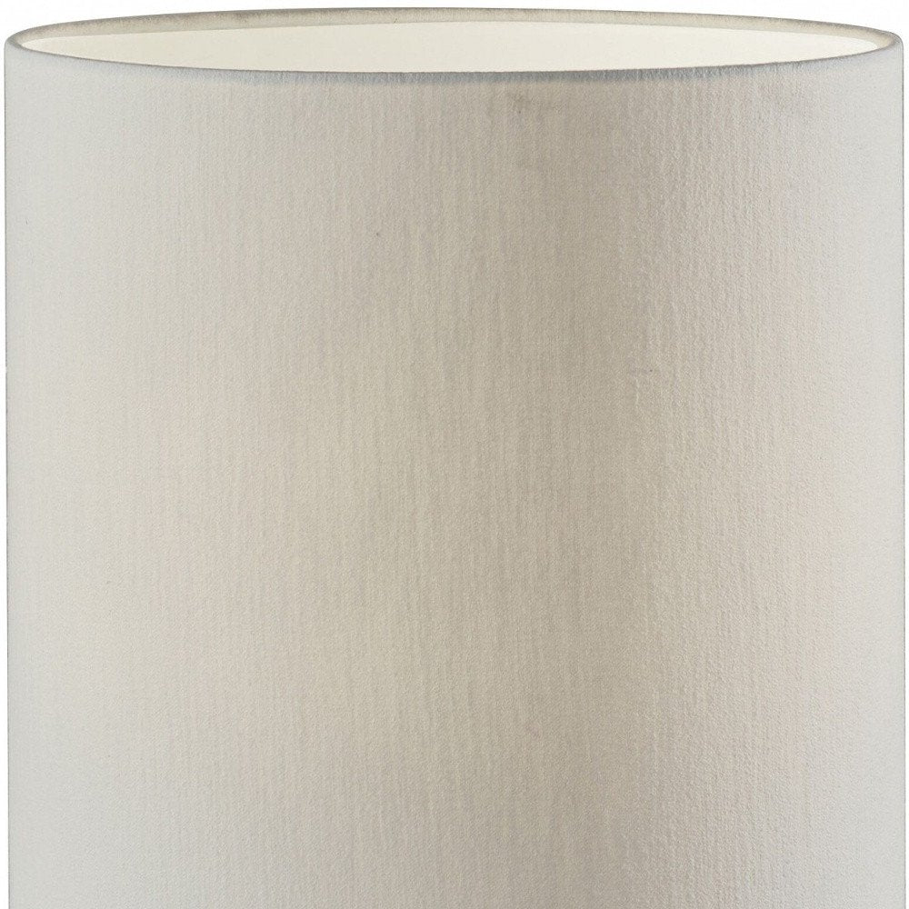 Black Wood Circular Block Table Lamp on a white background