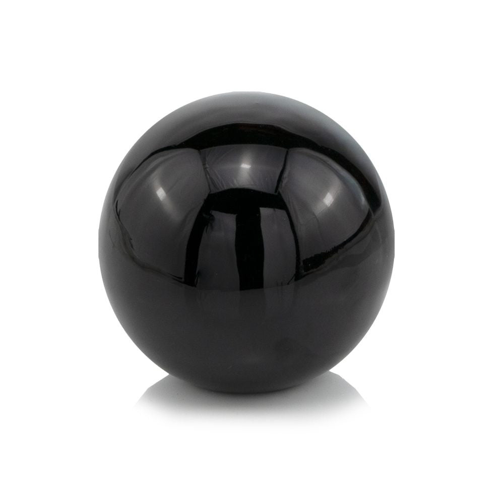4" Blue Aluminum Decorative Orb Tabletop Sculpture