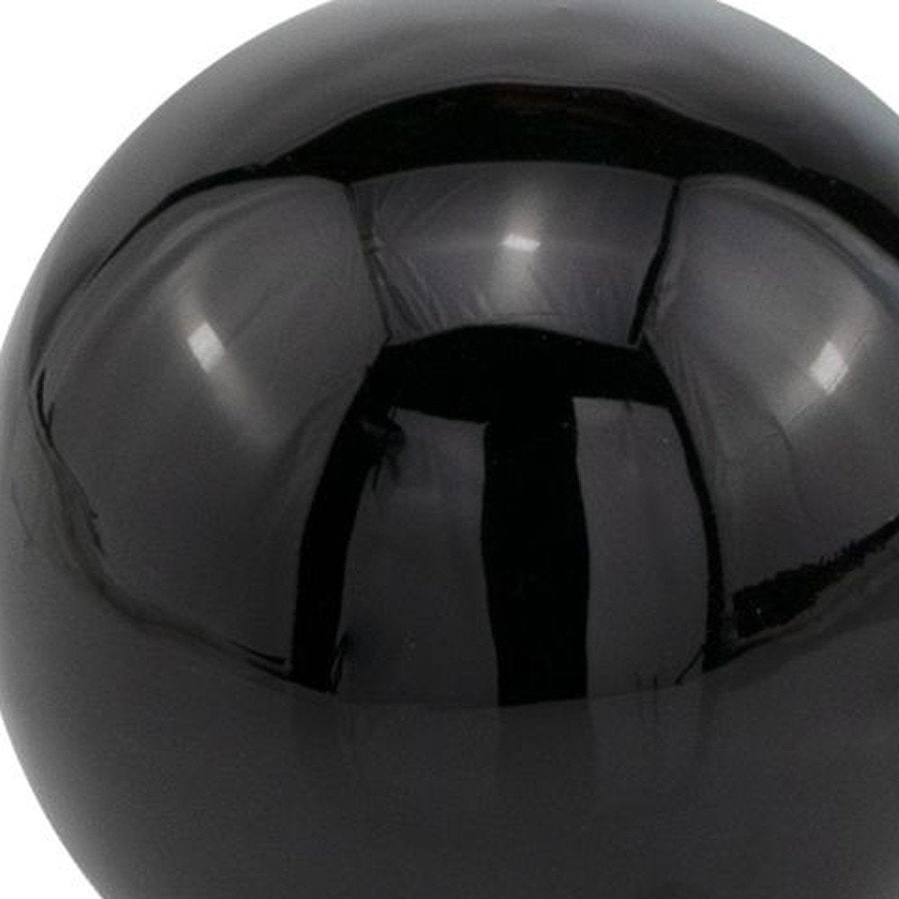 4" Blue Aluminum Decorative Orb Tabletop Sculpture