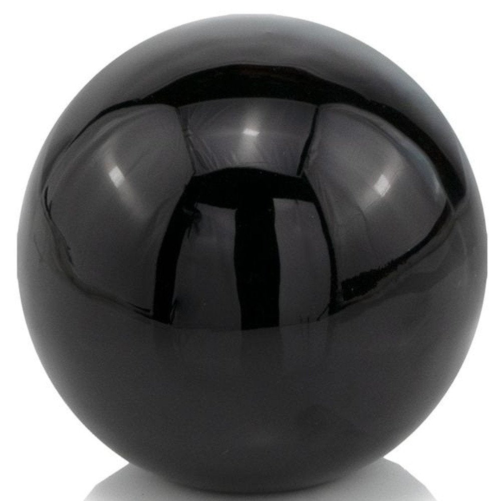 4" Blue Aluminum Decorative Orb Tabletop Sculpture