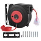 45 Ft., 12Gauge / 3 Conductors, 15 Amps Retractable Extension Cord Reel with 3-Outlets, Heavy Duty 12AWG / 3C SJTOW