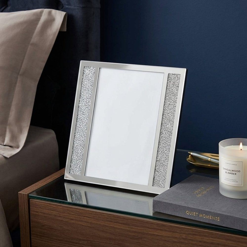 5" x 7" Silver Crystal Tabletop Picture Frame