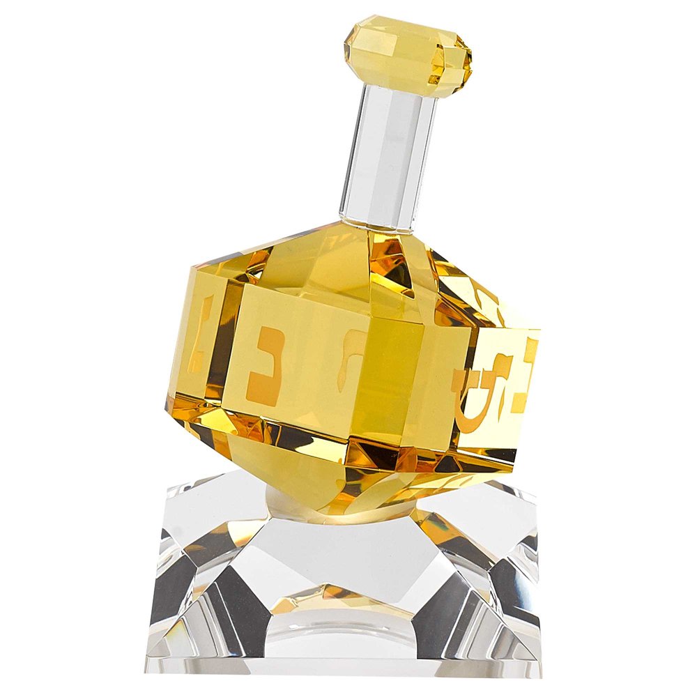 4" Amber Crystal Statue