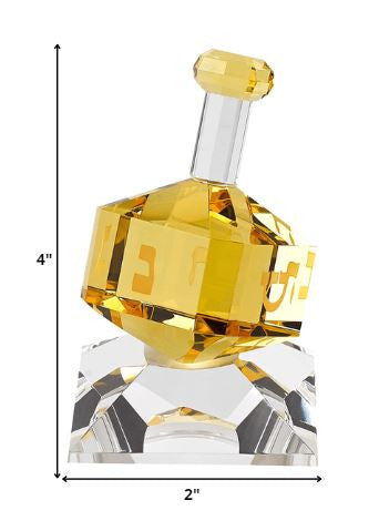 4" Amber Crystal Statue