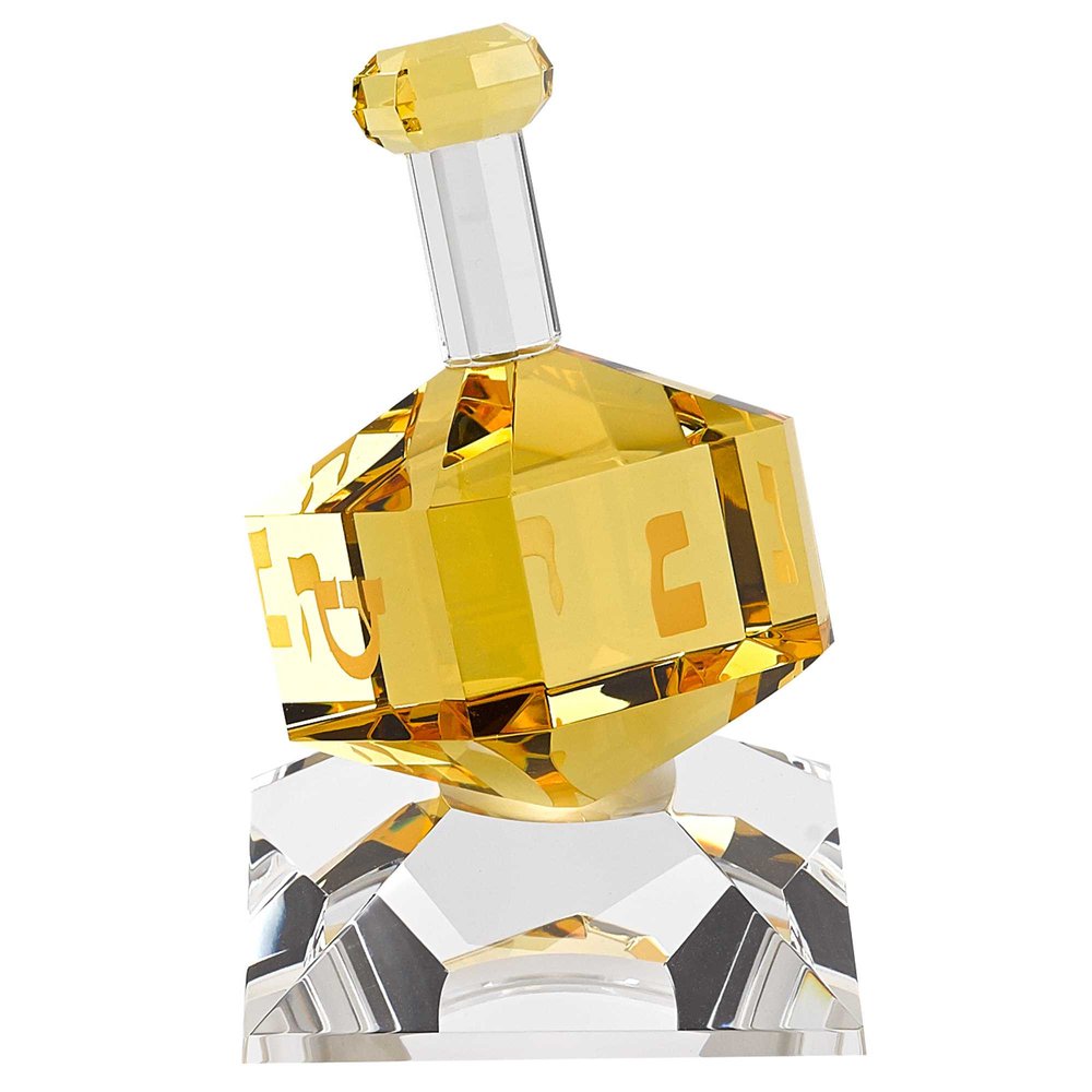 4" Amber Crystal Statue
