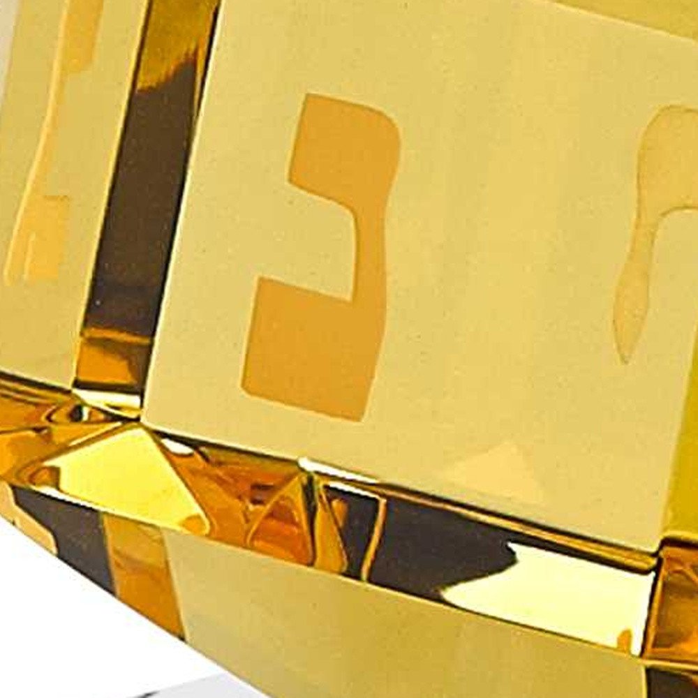 4" Amber Crystal Statue