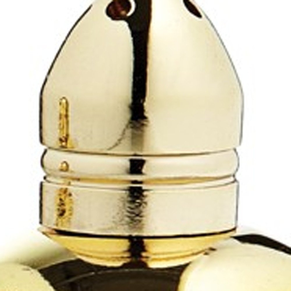 Set of Two Clear And Gold Crystal Pepper Shakers - 3" H x 2.5" W x 2.5" D