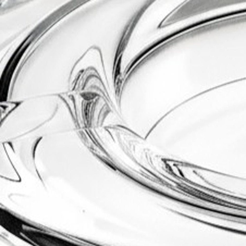 Mouth Blown European Crystal Cigar Ash Tray on a white background