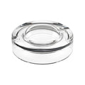 Mouth Blown European Crystal Cigar Ash Tray on a white background