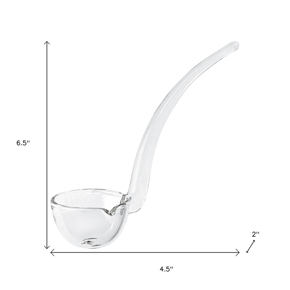 Glossy Clear Crystal Ladle on a white background