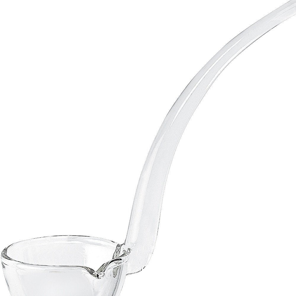 Glossy Clear Crystal Ladle on a white background