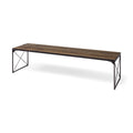 Rectangular Mango Woodmedium Brown Top And Black Iron Base Accent Bench on a white background