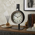 Metallic Brown Metal Hanging Desk Table Clock