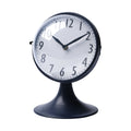 Blue Metal Glass Dome Desk Table Clock on a white background