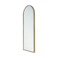 70" Gold Arch Metal Framed Accent Mirror on a white background