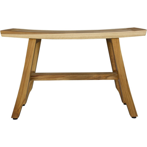 28" Natural Teak Rectangular Shower Bench
