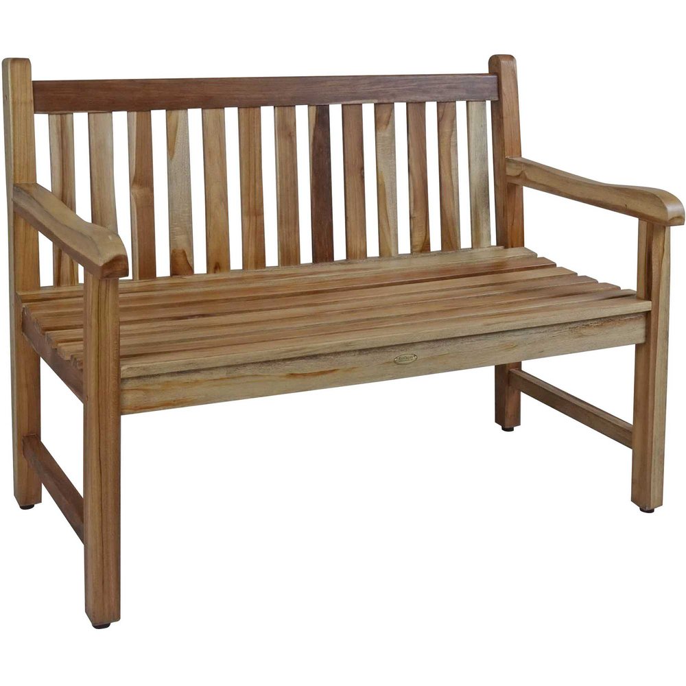26" Natural Teak Solid Wood Garden Bench - SKU 376760