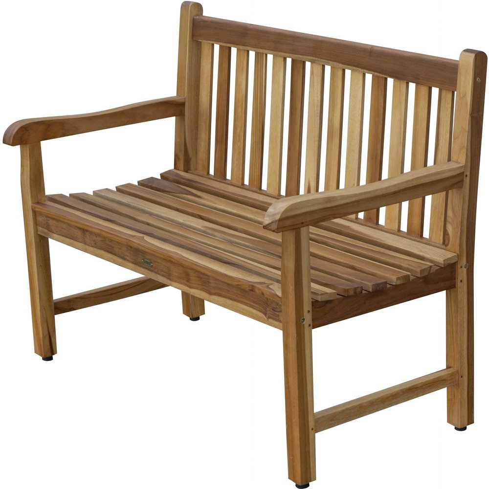 26" Natural Teak Solid Wood Garden Bench - SKU 376760