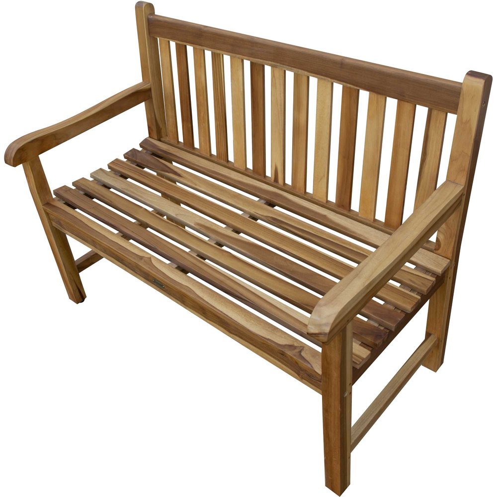 26" Natural Teak Solid Wood Garden Bench - SKU 376760