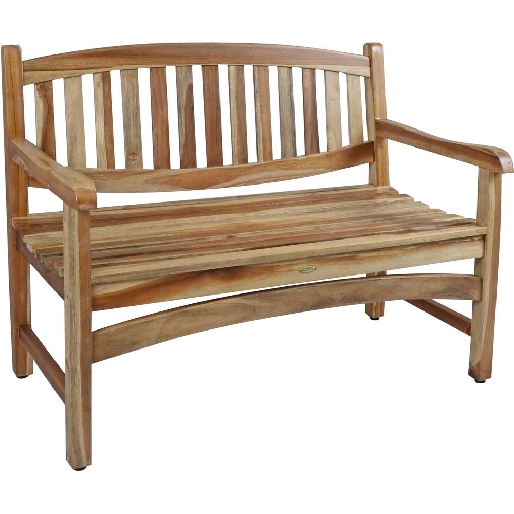 26" Natural Teak Solid Wood Garden Bench - SKU 376762