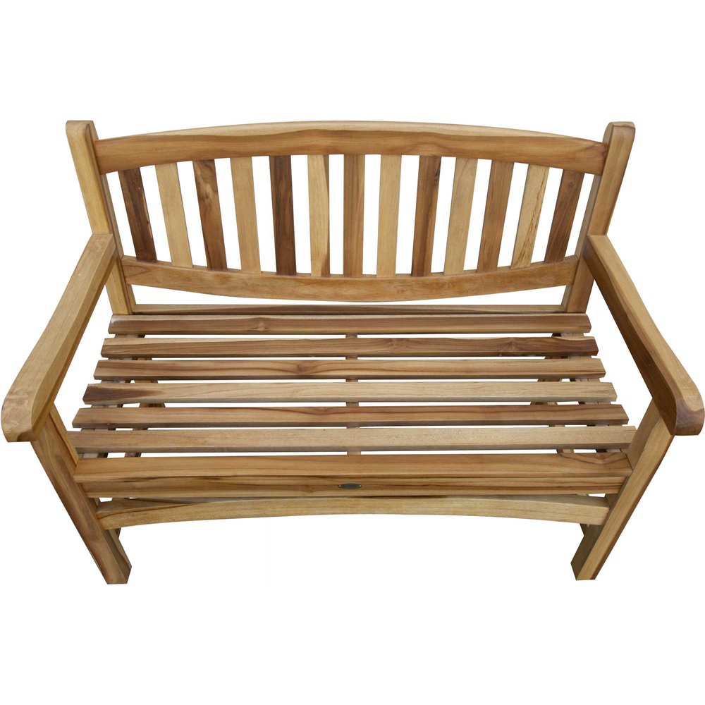26" Natural Teak Solid Wood Garden Bench - SKU 376762