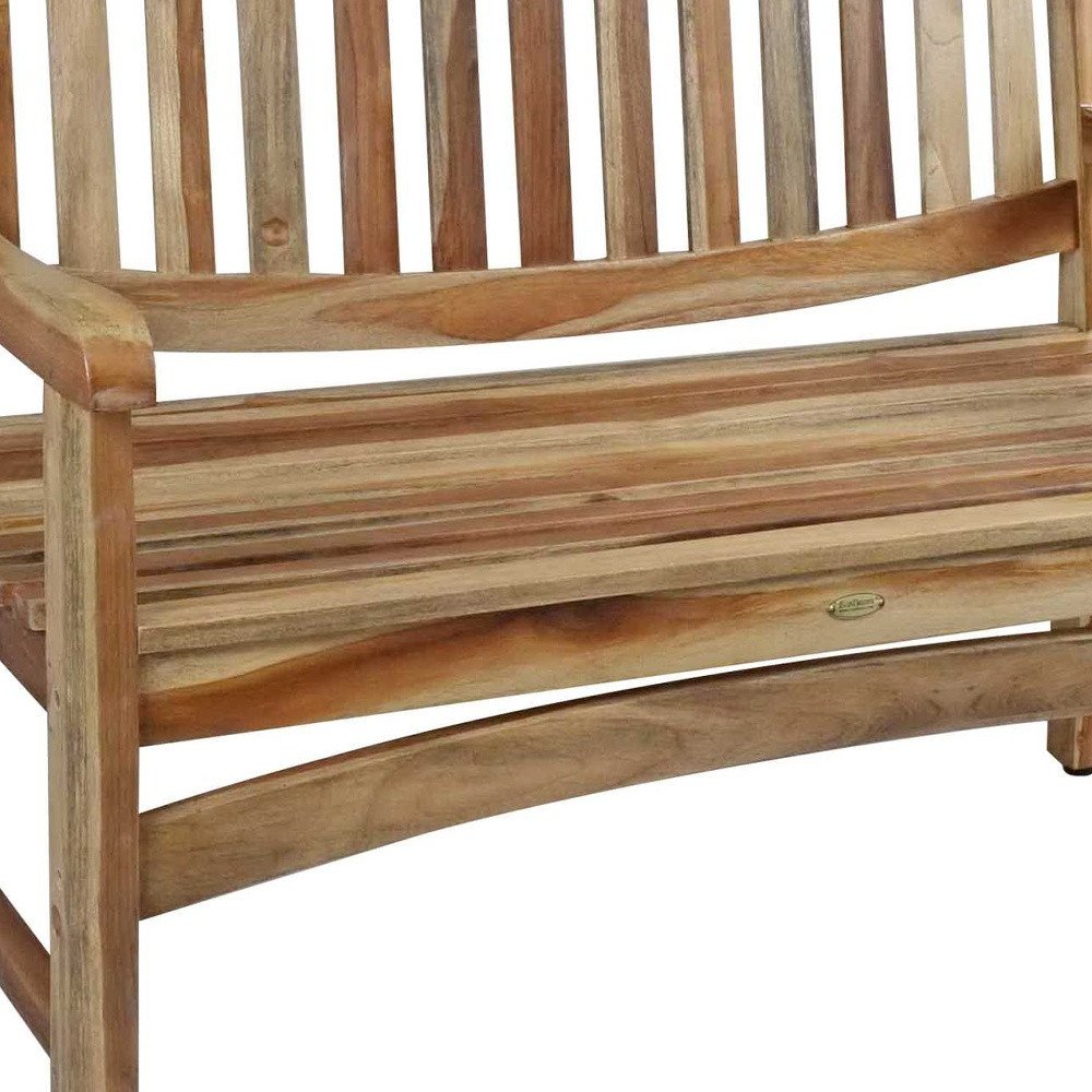26" Natural Teak Solid Wood Garden Bench - SKU 376762