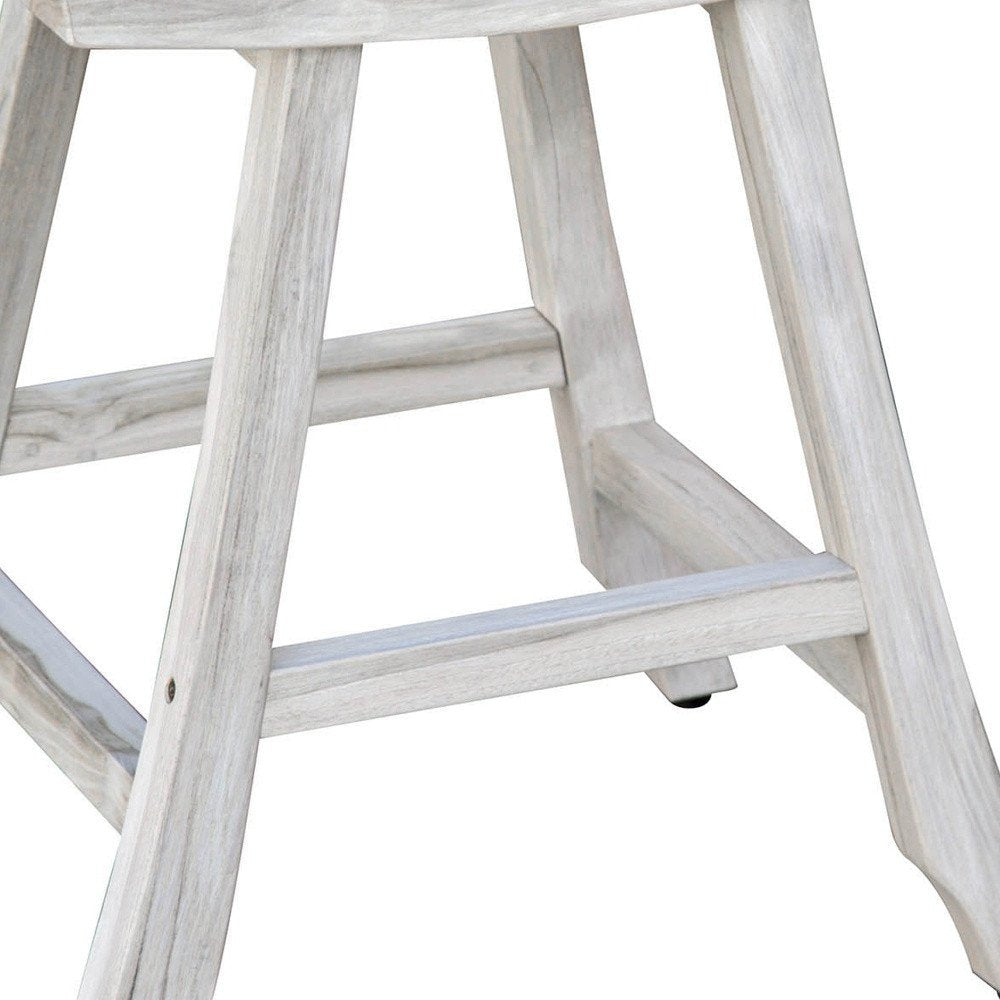 24" X 20" White Teak Square Shower Bench. Shower bench isolated on a plain white background, in a white finish.