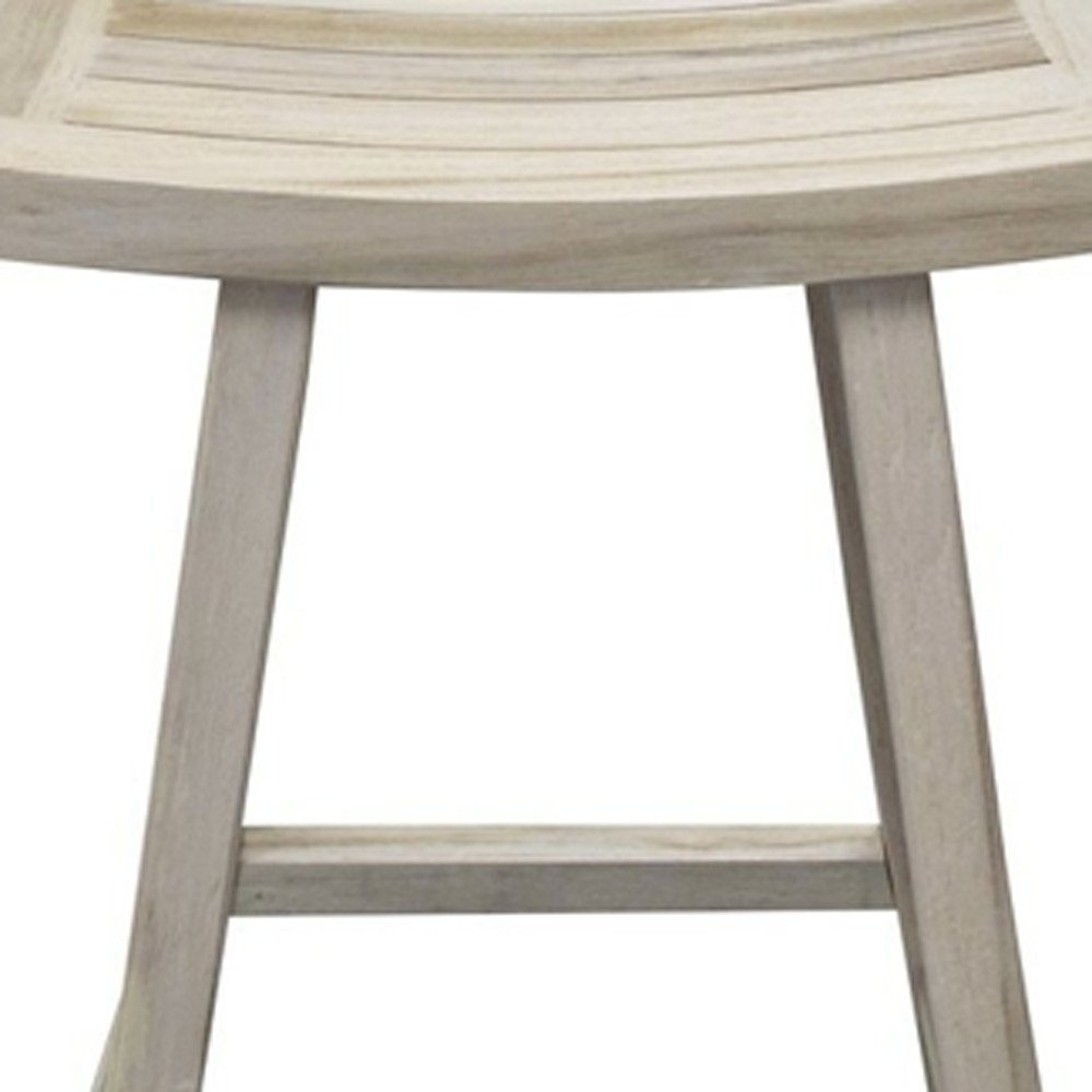 30" X 15" Light Gray Teak Square Shower Bench