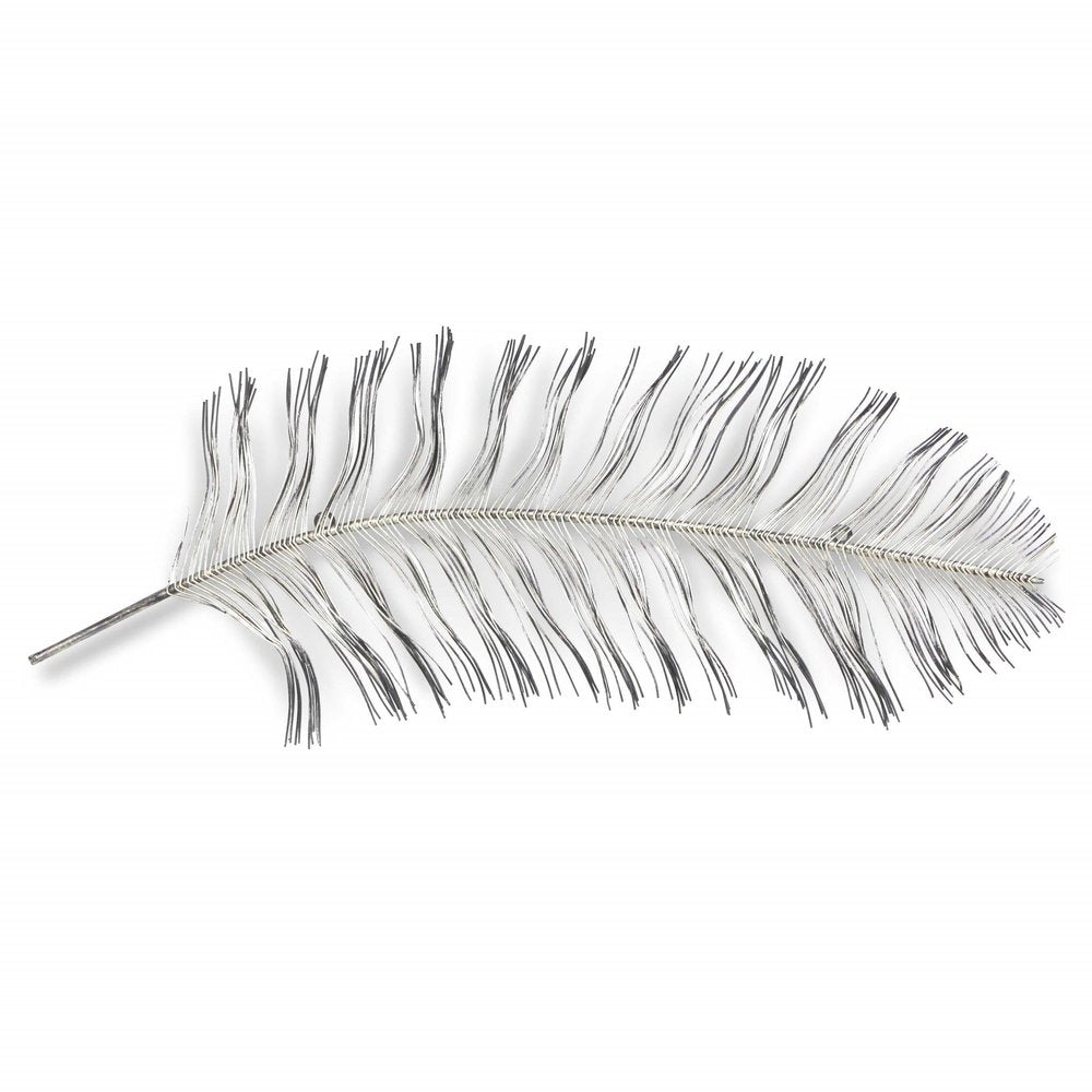 Black And Silver Metal Peacock Feather Wall Decor