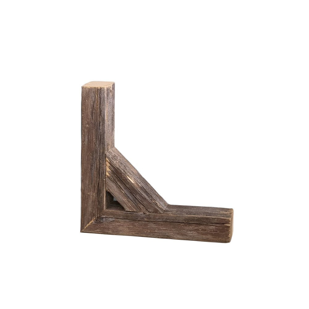 Set Of Two Natural Weathered Gray Corbels on a white background