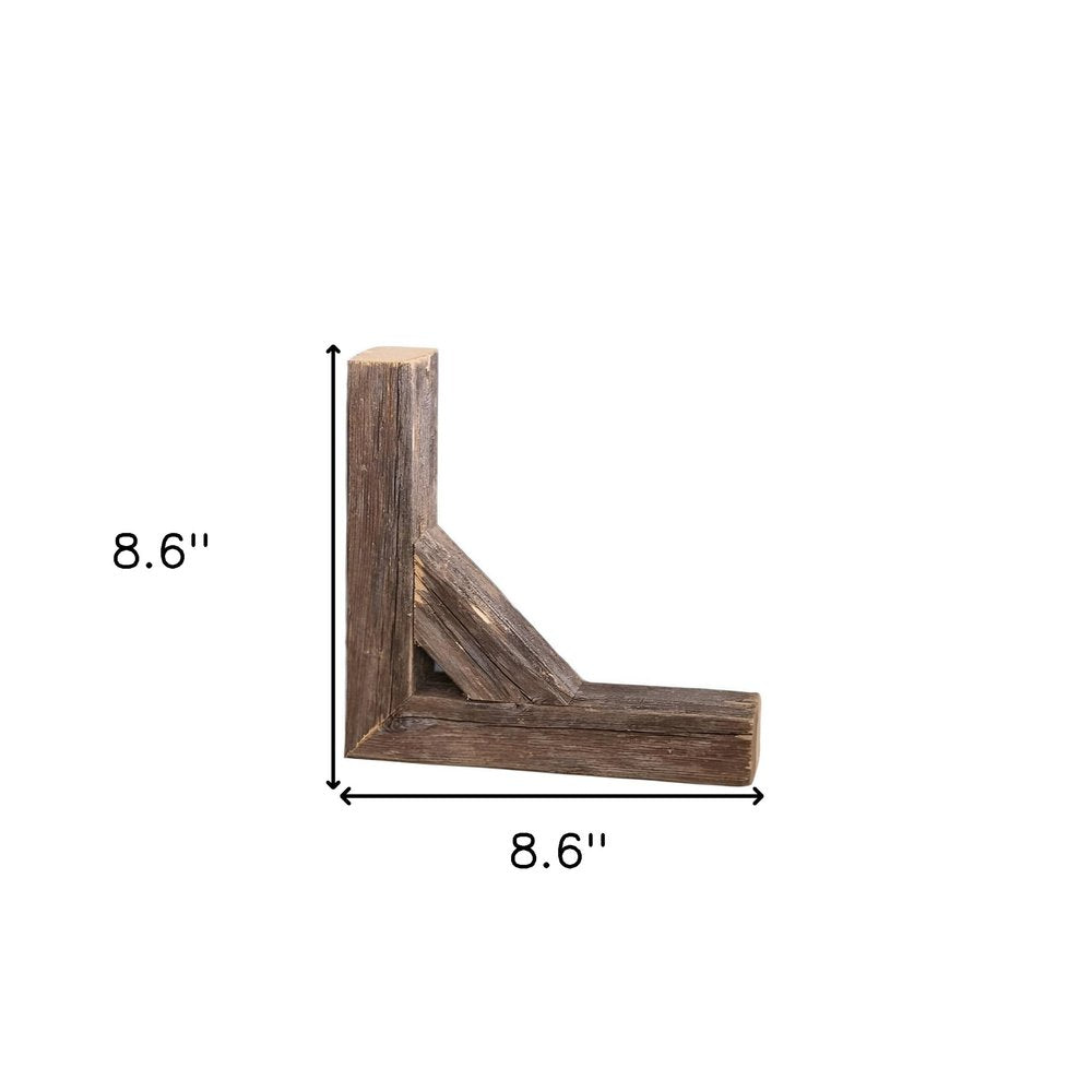 Set Of Two Natural Weathered Gray Corbels on a white background